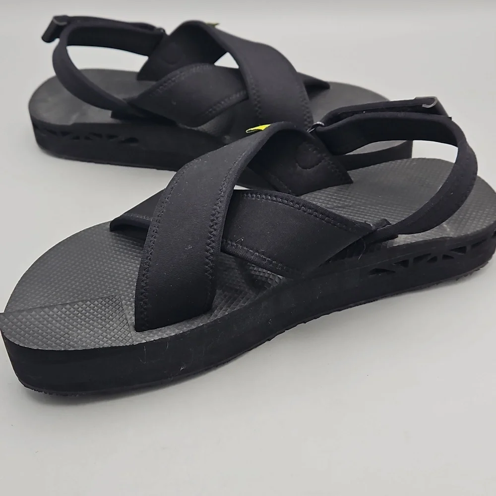 The Healing Sole Black Orthopedic Plantar Fasciitis Sandals Men's 10.5
